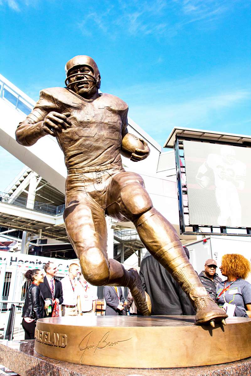 Standbeeld van de Hall of Fame – Jim Brown