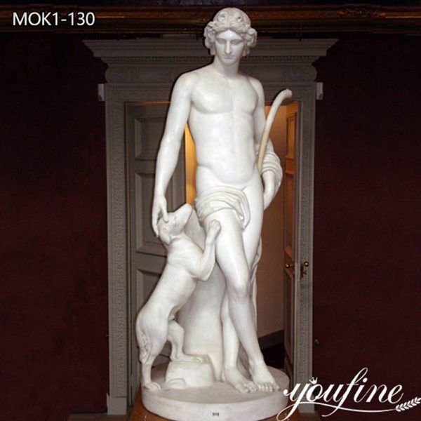 Hand Carved Greek God Apollo Marble Statue for Sale