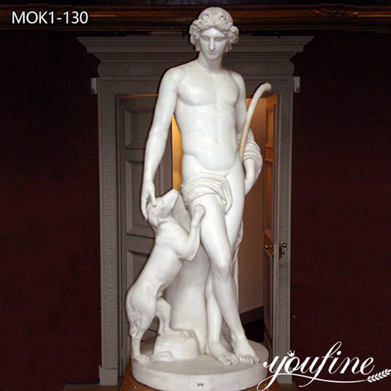 Hand Carved Greek God Apollo Marble Statue for Sale