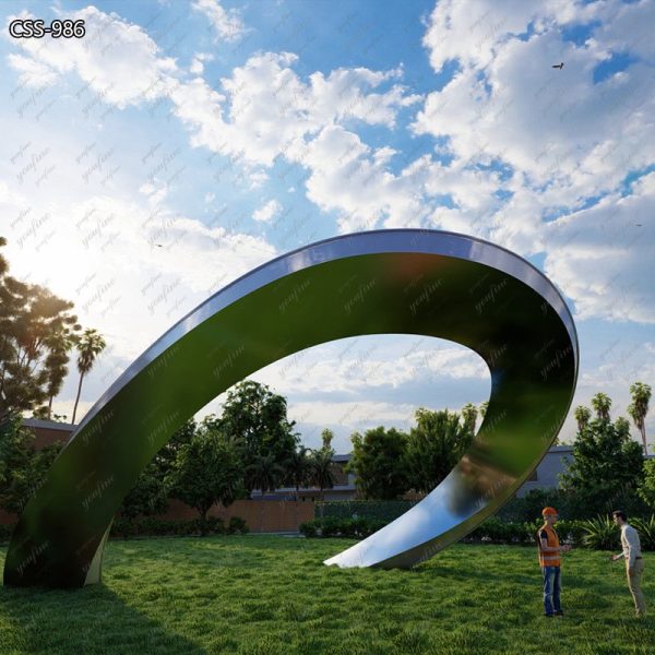 Metal Large Circle Sculpture for Outdoor Park Decor CSS-986