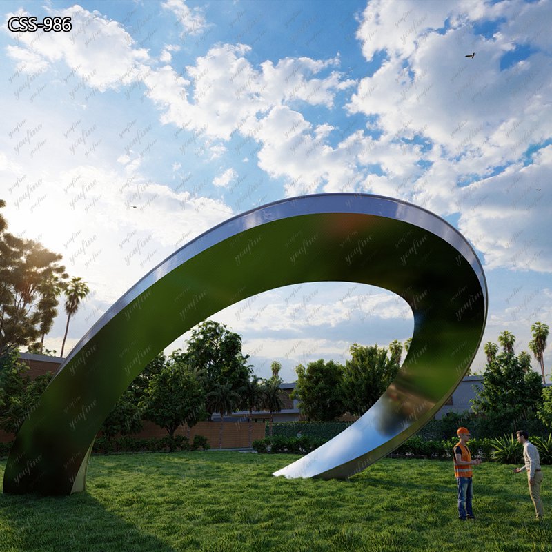 Metal Large Circle Sculpture for Outdoor Park Decor CSS-986
