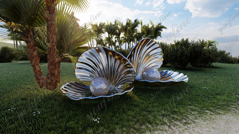 Stainless Steel Sea Shell Sculpture for Beachfront CSS-992