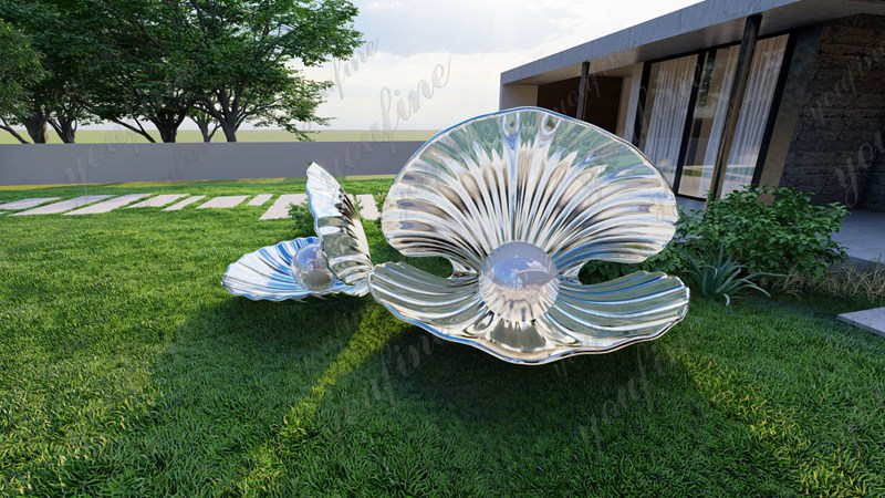 Stainless Steel Sea Shell Sculpture for Beachfront CSS-992