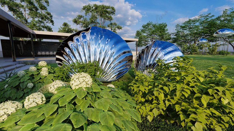Stainless Steel Sea Shell Sculpture for Beachfront CSS-992