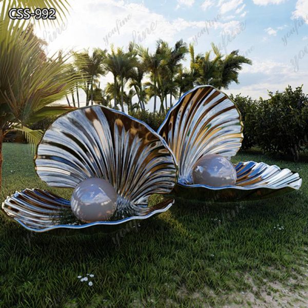Stainless Steel Sea Shell Sculpture for Beachfront CSS-992