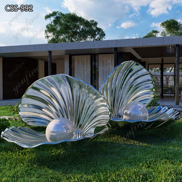 Stainless Steel Sea Shell Sculpture for Beachfront CSS-992