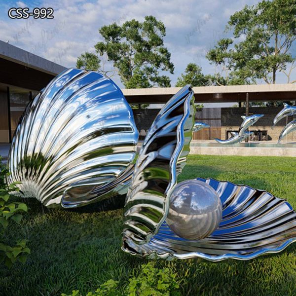 Stainless Steel Sea Shell Sculpture for Beachfront CSS-992