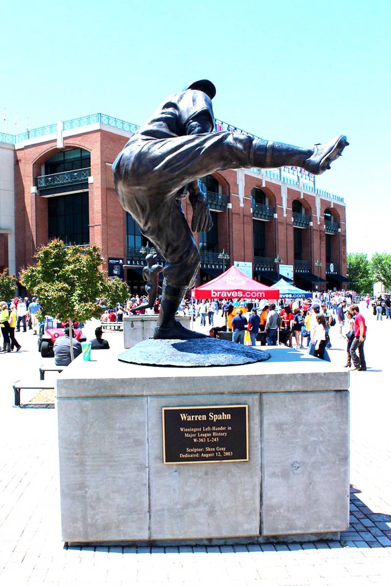bronze Warren Spahn Statue