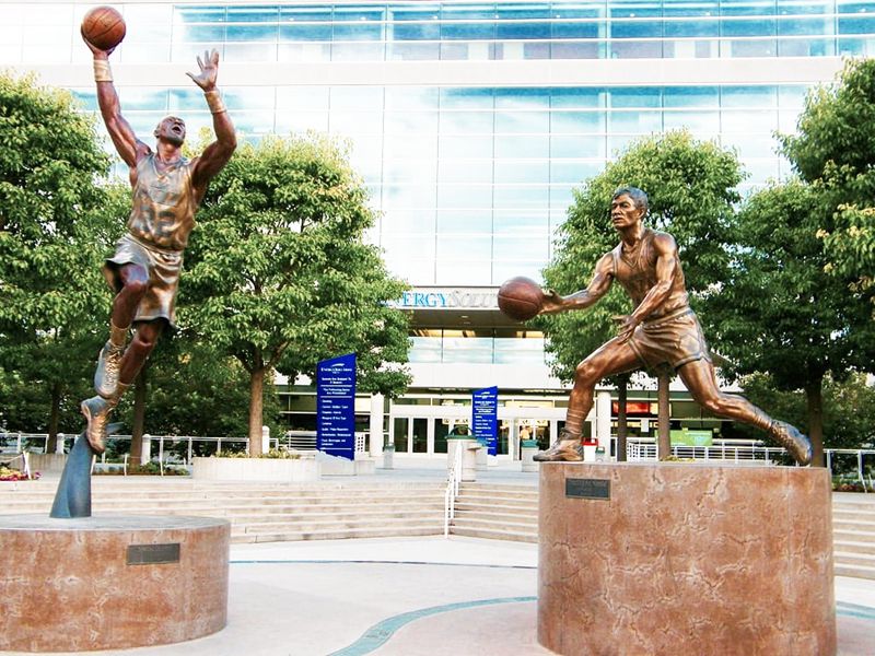 bronze sport statue