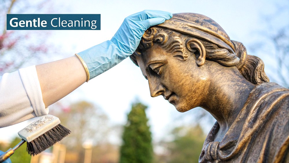 Professional clean and maintain bronze statues