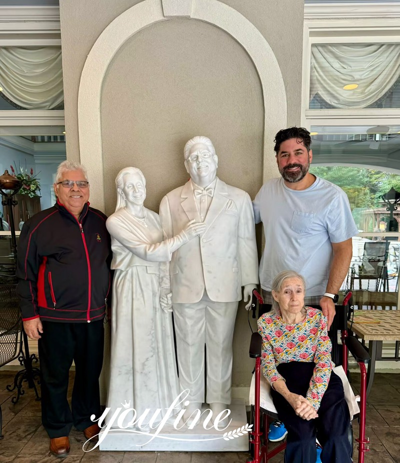 custom marble couple statue