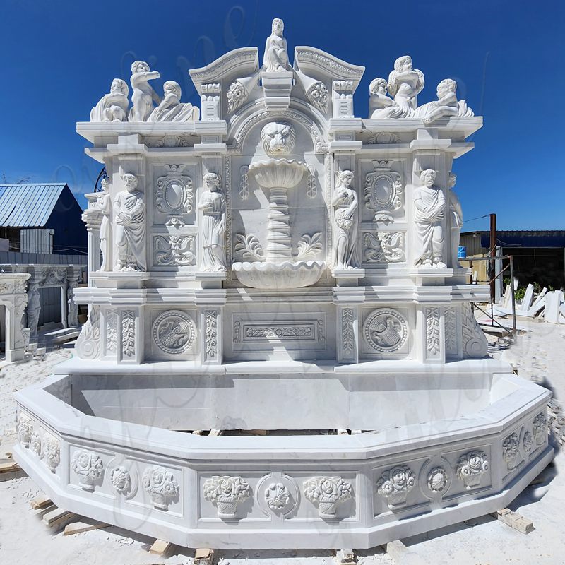 large marble wall fountain