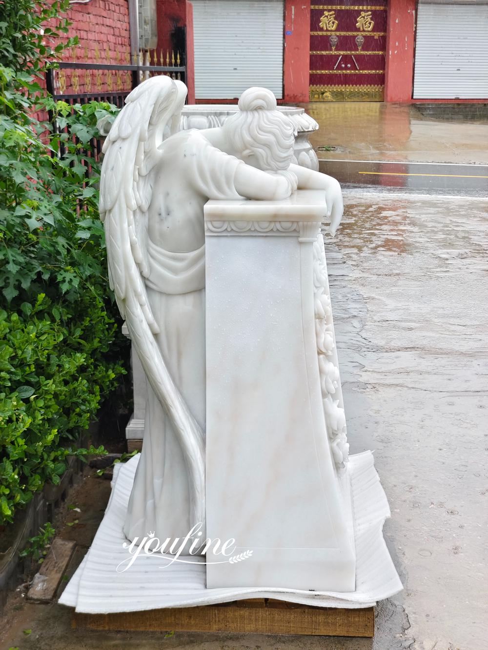 marble Weeping Angel Memorial