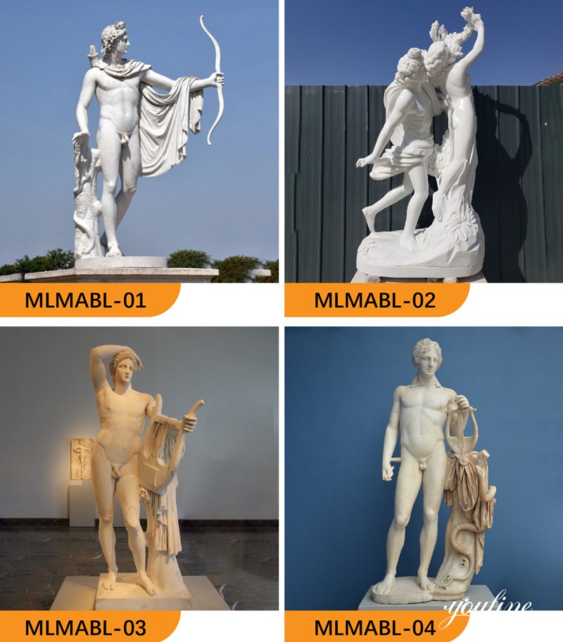 marble apollo greek god statue