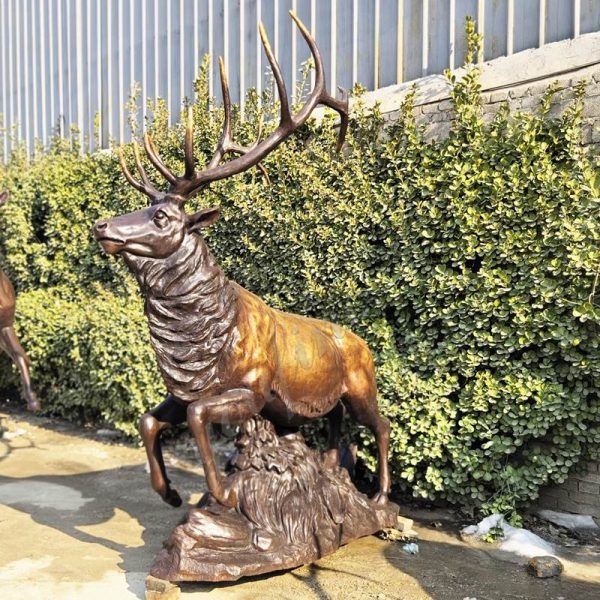 Bronze Elk outdoor yard Sculpture
