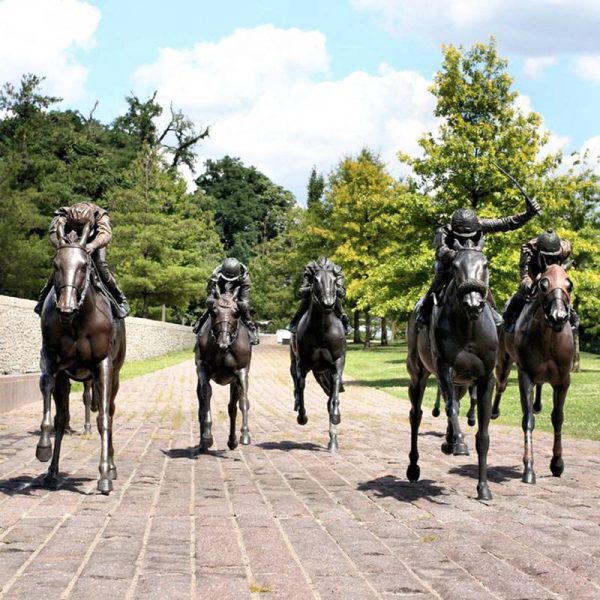 Bronze Horse Racing Statues Outdoor Decor for Sale BOK1-30