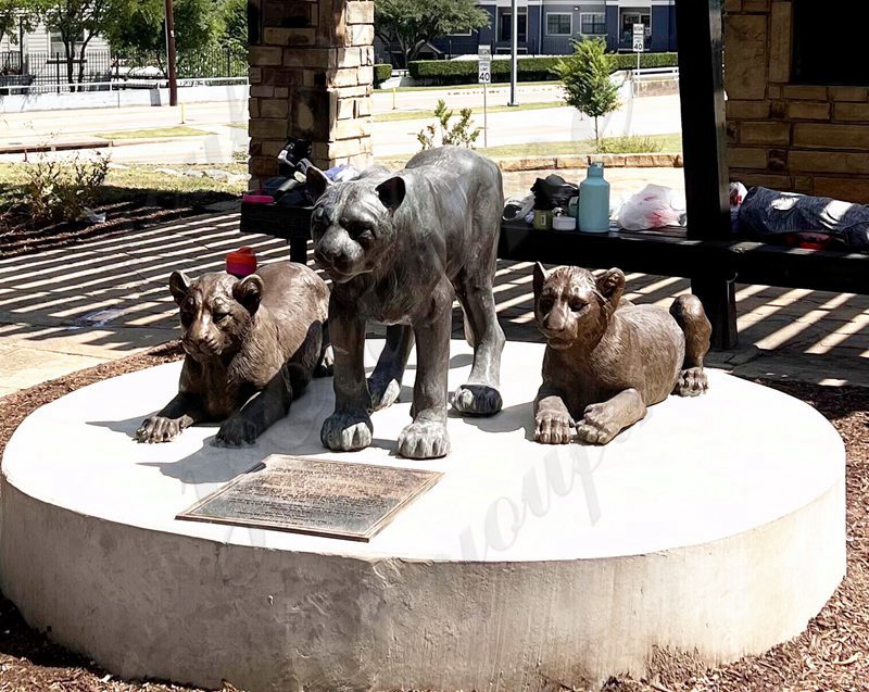 Bronze Lion Family Statues for Zoo Garden Decor for Sale BOKK-950