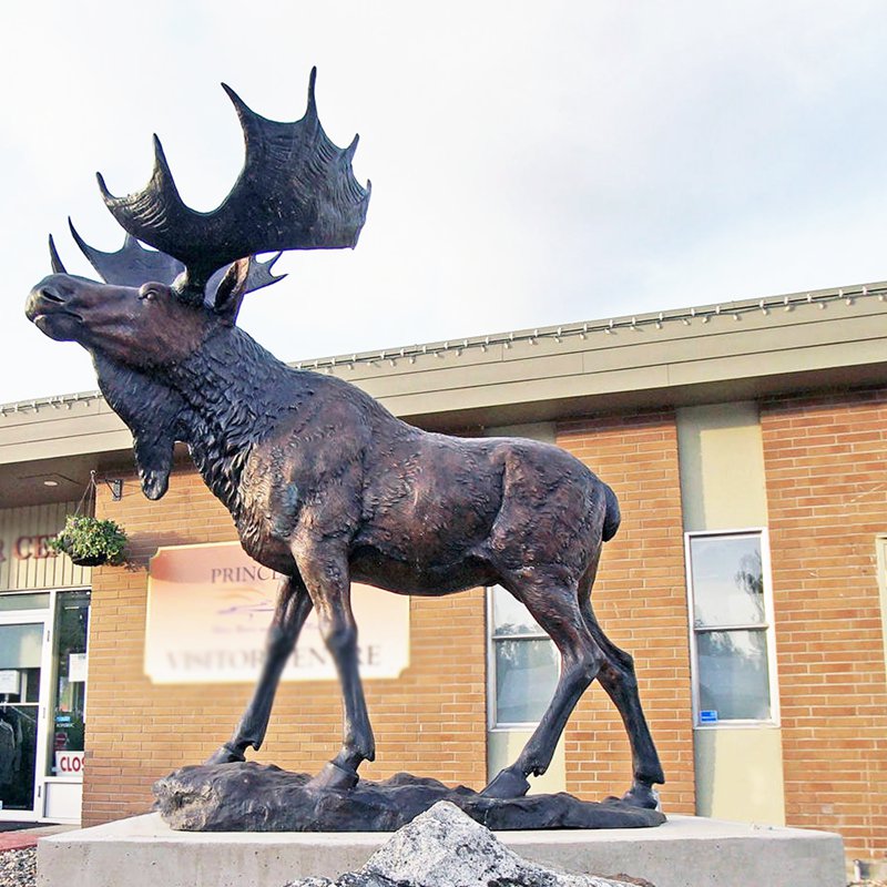 Bronze Moose Statues Outdoor Art Decor