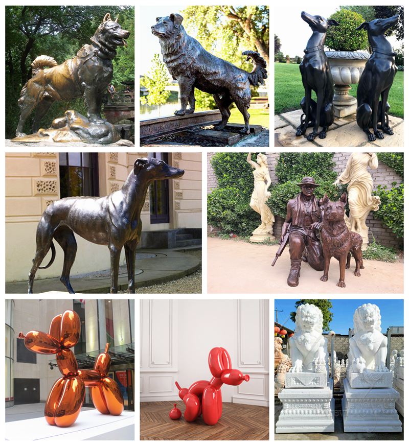 Bronze dog Statue Outdoor