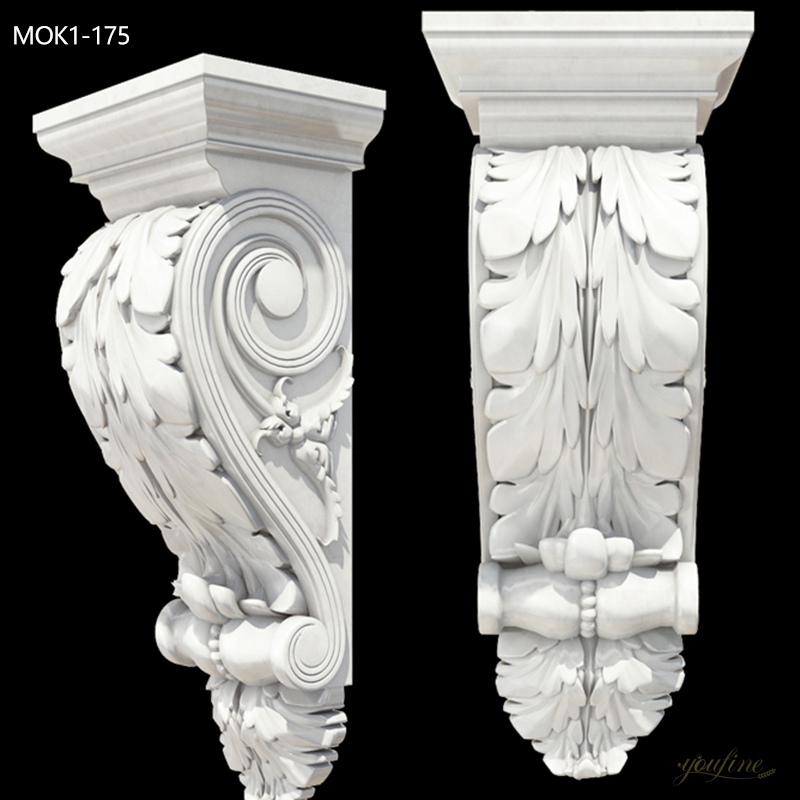 Custom Hand Carved White Marble Corbels for Sale MOK1-175