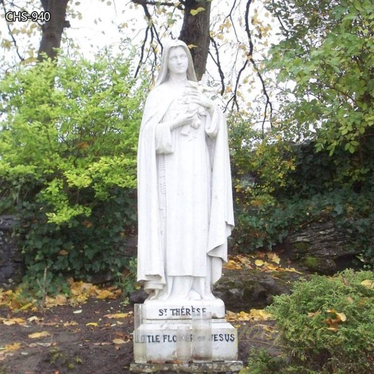 Marble Statue of St Therese the Little Flower for Outdoor Garden CHS ...