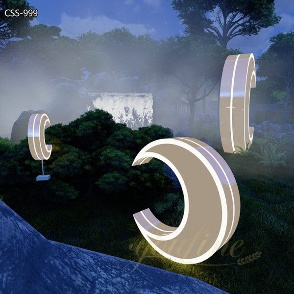 Modern Magical Metal Moon Sculpture for Lawn CSS-999