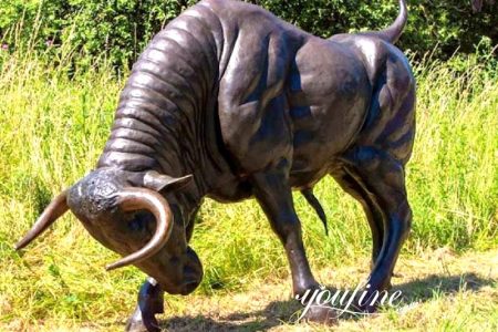 Powerful Muscular Bull Statue for Sale