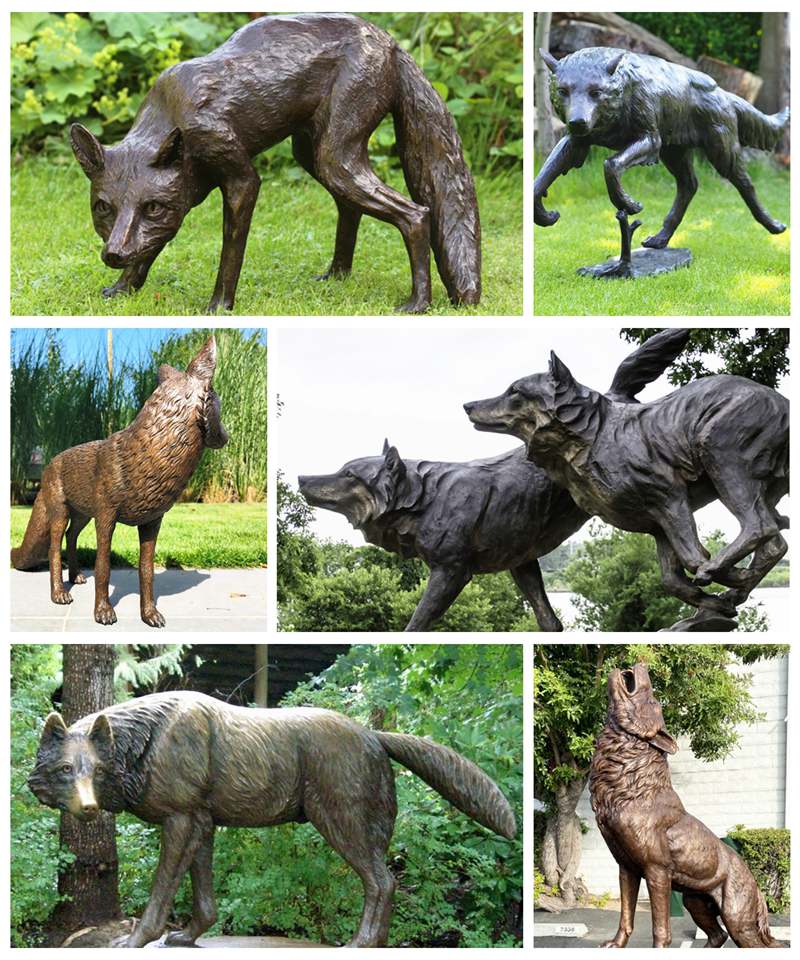 Wolf Statues art