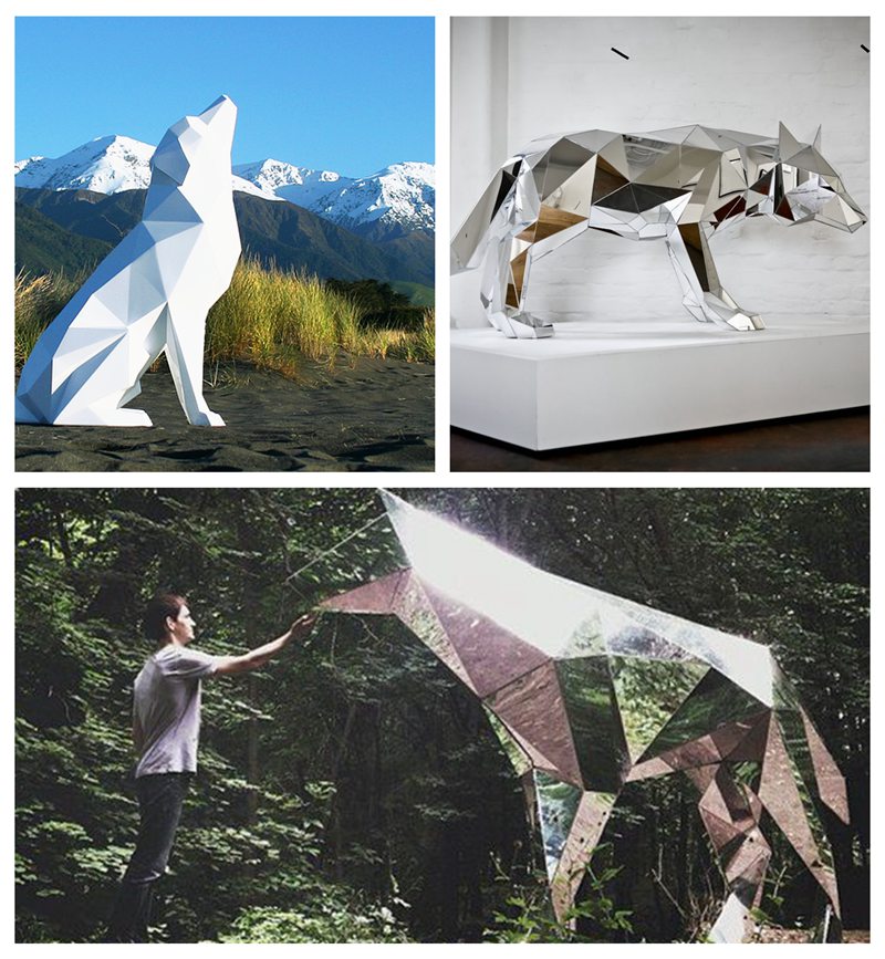 Wolf Statues metal art