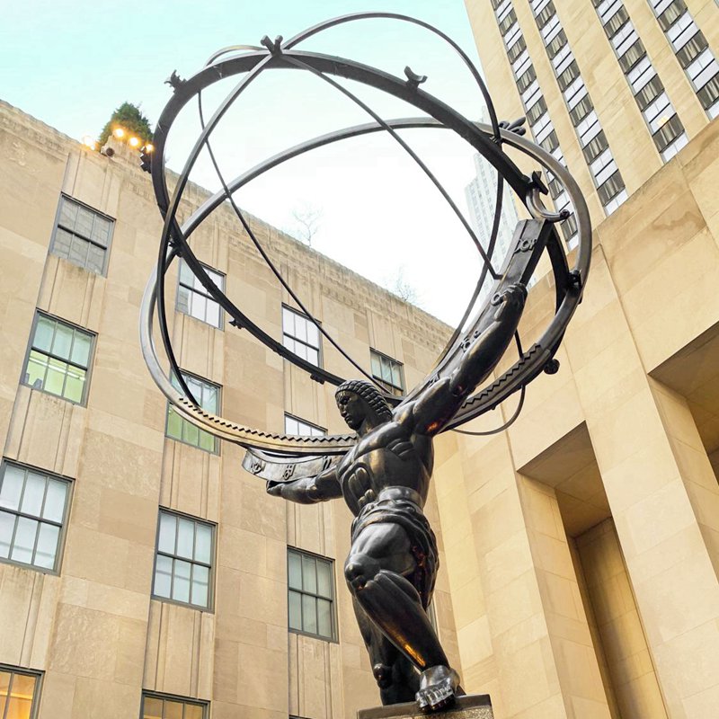 atlas holding the world statue