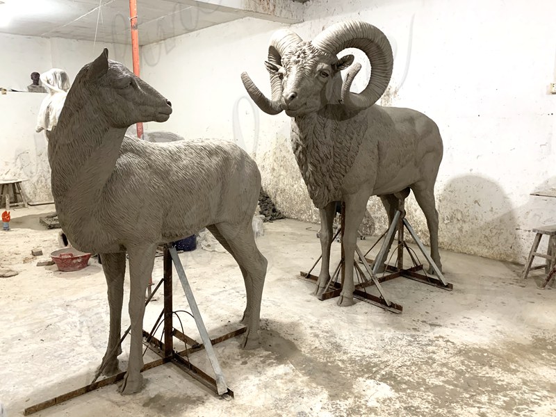 bronze ram clay model