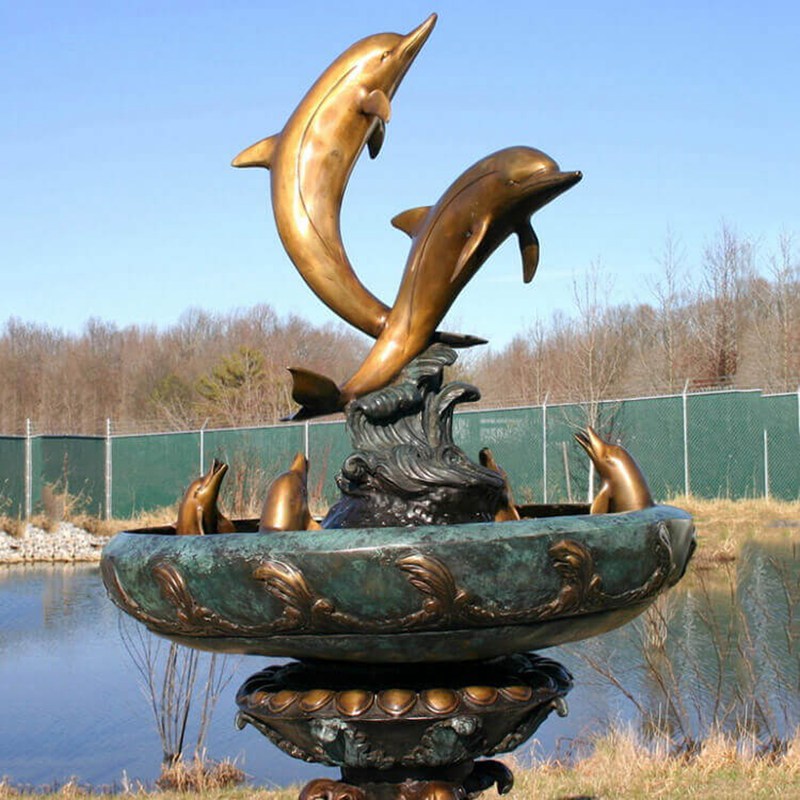 dolphin fountain statues for sale