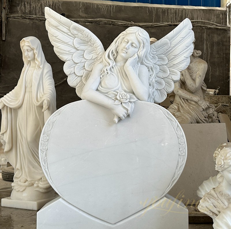 marble angel statue memorials