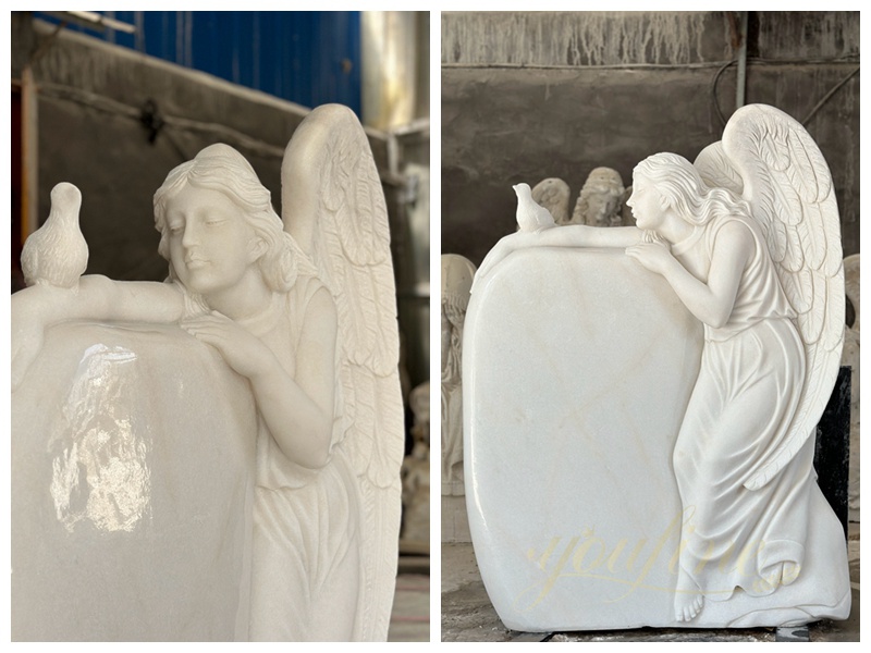 marble angel statue memorials