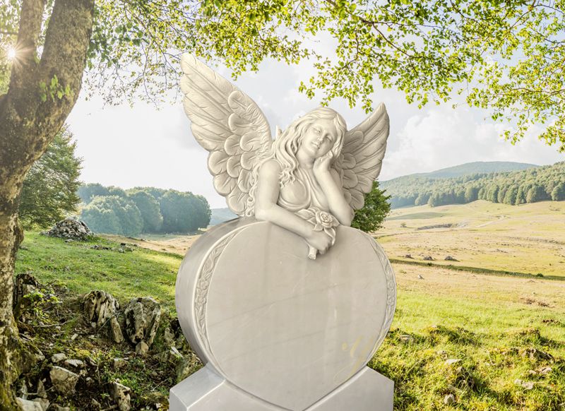 marble angel statue memorials