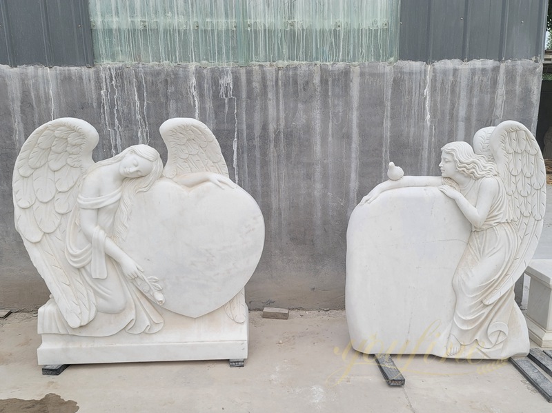 marble angel statue memorials