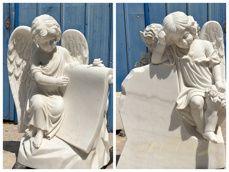 marble angel statue memorials