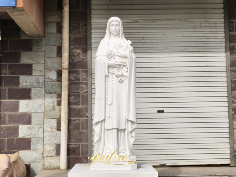 white Marble Statue of St Therese