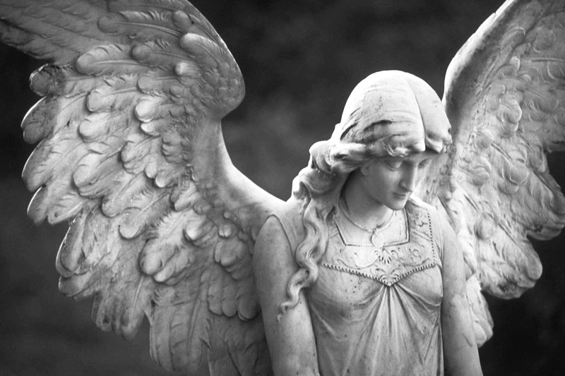 Archangel marble statue