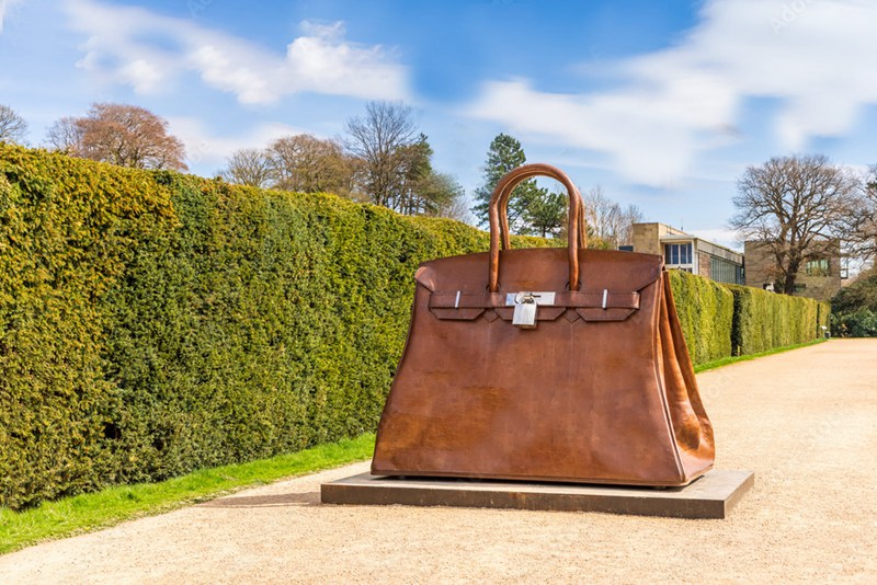 Bronze Bag Sculpture
