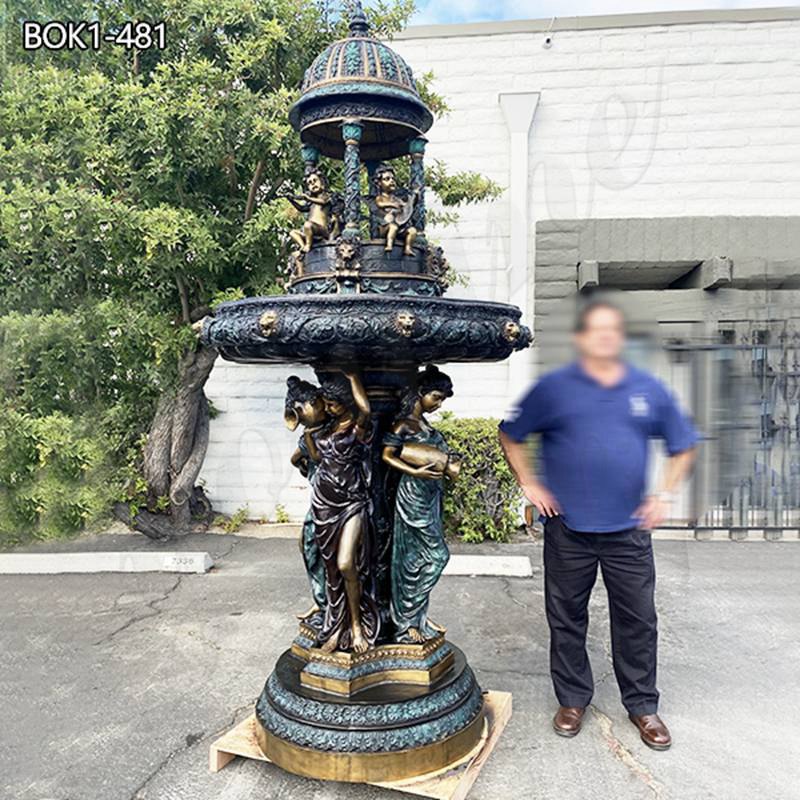 Exquisite Bronze Figure Fountain Garden Outdoor Decor