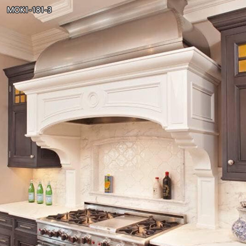 Exquisite Hand Carved Marble Range Hoods for Kitchen 
