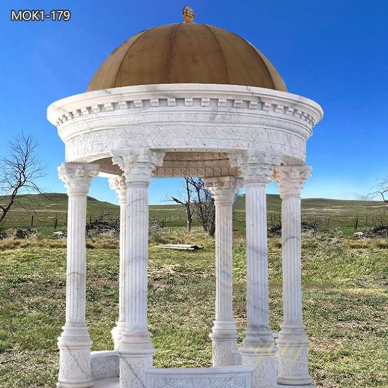 Natural Marble Large Outdoor Gazebo for Garden MOK1179YouFine Sculpture