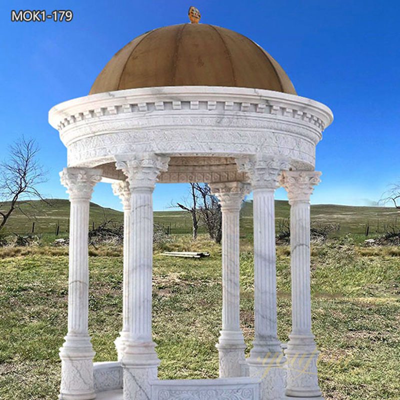 Natural Marble Large Outdoor Gazebo for Garden MOK1-179