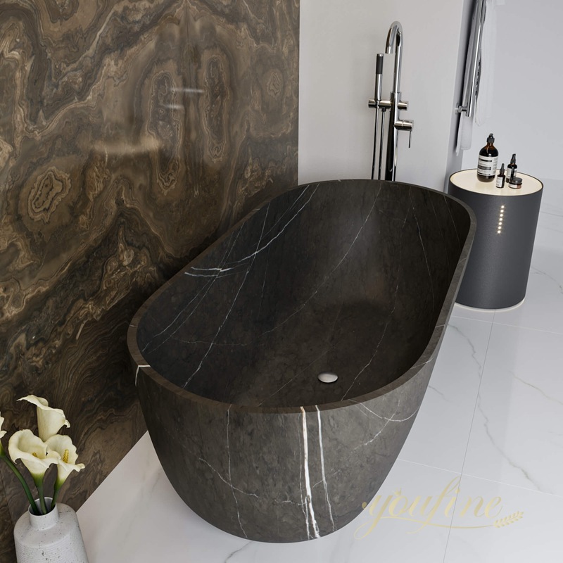 black marble bathtub