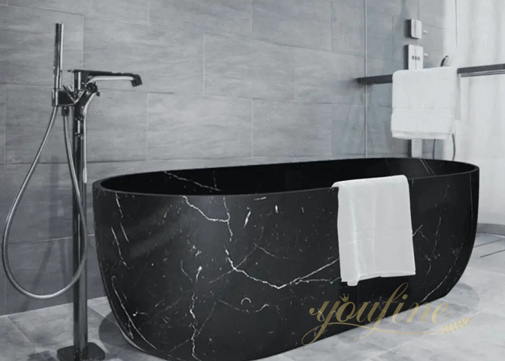 black marble bathtub