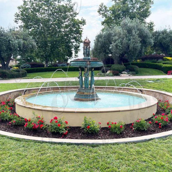 bronze figure fountain