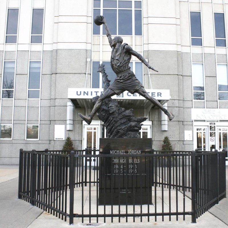 bronze jordan-statue