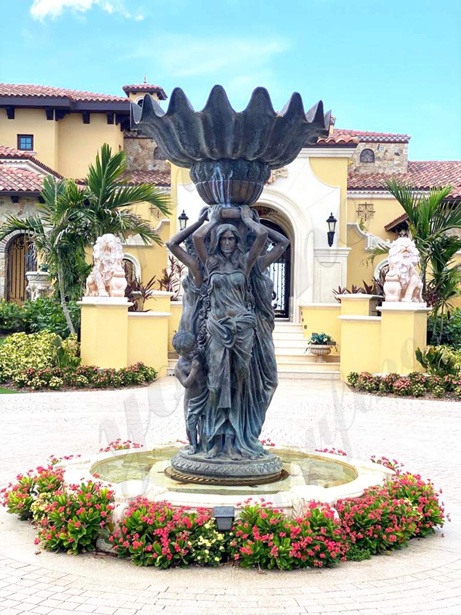 custom woman statue fountain