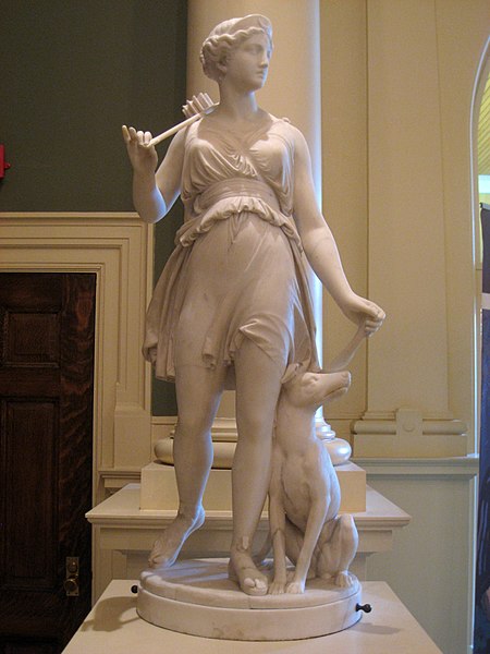Hand Carved Diana the Huntress Sculpture for Garden